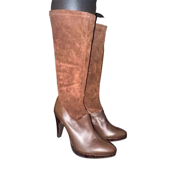 - Giani Bini Women's Brown knee high Suede leg  Boots Size 8.5 Pointed Toe - Picture 2 of 14